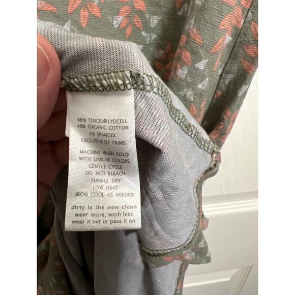 Toad&Co Rosemarie Short Sleeve Printed V Neck Organic Cotton Dress Women's Small - Picture 4 of 7